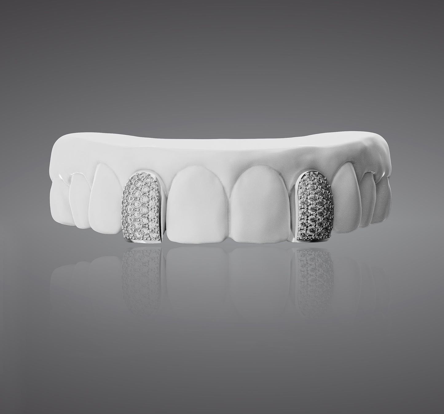 2 TRUE VVS MOISSANITE HONEYCOMB SETTING GRILLZ SET