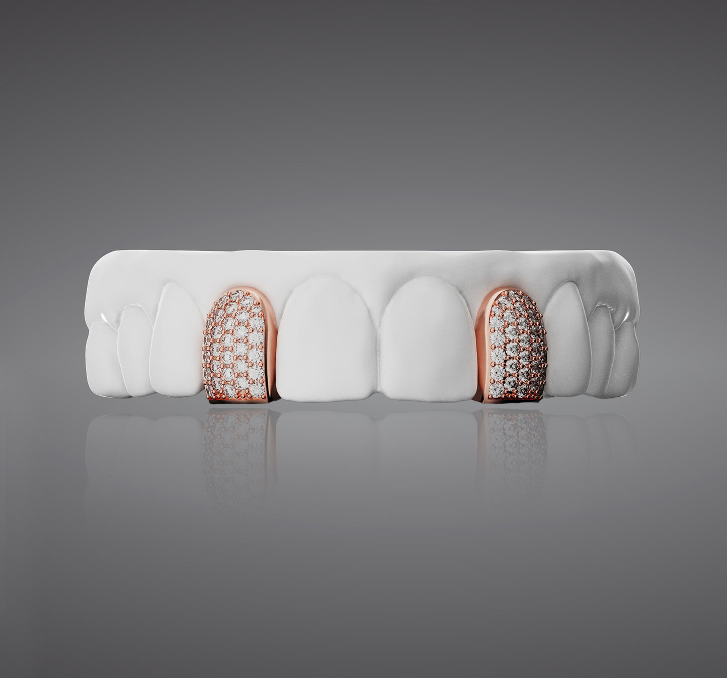 2 TRUE VVS MOISSANITE HONEYCOMB SETTING GRILLZ SET