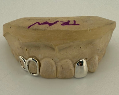 3 CUSTOM SOLID GRILLZ BAR BACK WITH 2 OPEN FACE