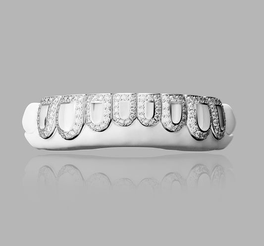 8 OPEN FACE - TRUE VVS MOISSANITES DIAMONDS GRILLZ SET