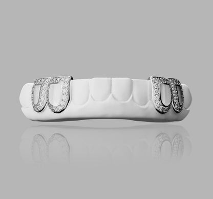 4 OPEN FACE - TRUE VVS MOISSANITES DIAMONDS GRILLZ SET