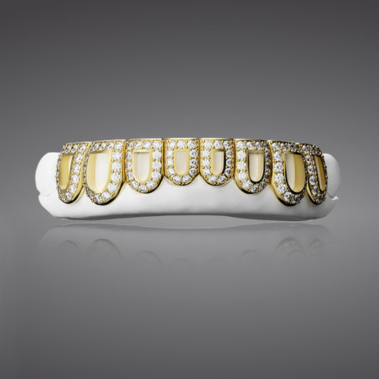 8 OPEN FACE - TRUE VVS MOISSANITES DIAMONDS GRILLZ SET