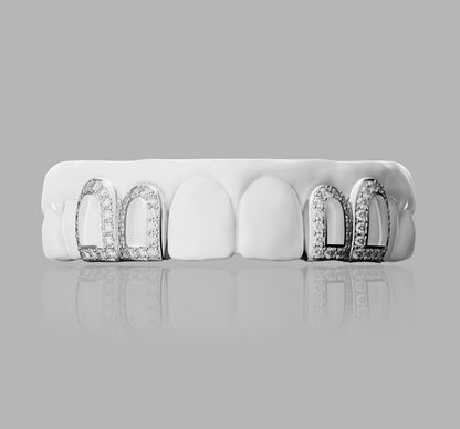 4 OPEN FACE - TRUE VVS MOISSANITES DIAMONDS GRILLZ SET