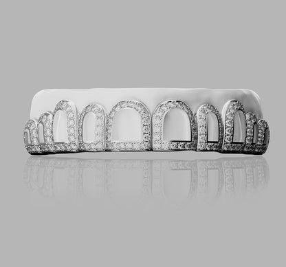 10 OPEN FACE - TRUE VVS MOISSANITES DIAMONDS GRILLZ SET