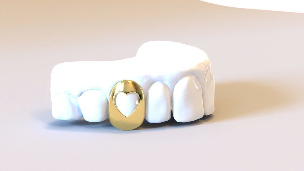 HEART CUT CUSTOM SOLID GRILLZ CAPS